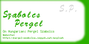 szabolcs pergel business card